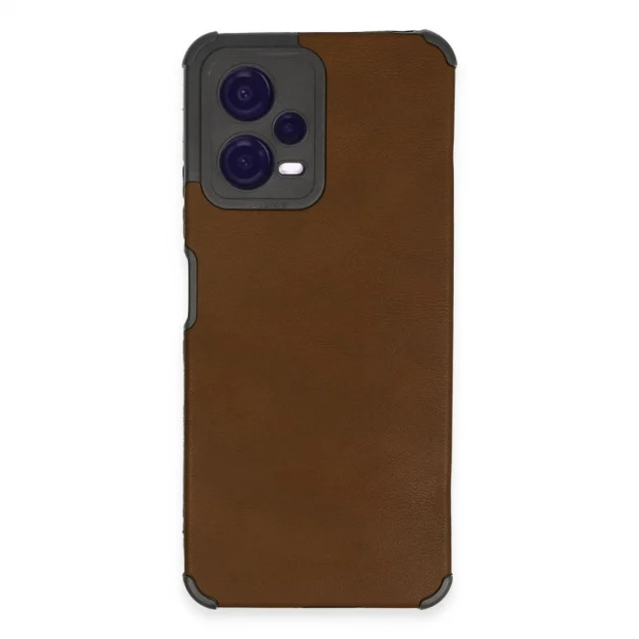 BUĞZ Xiaomi Redmi Note 12 5g Kılıf Loop Deri Silikon - Kahverengi