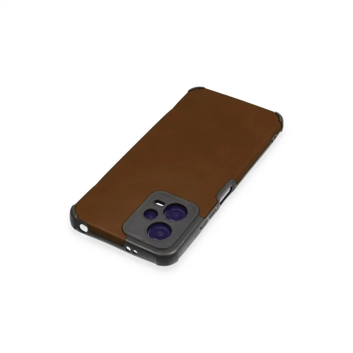 BUĞZ Xiaomi Redmi Note 12 5g Kılıf Loop Deri Silikon - Kahverengi