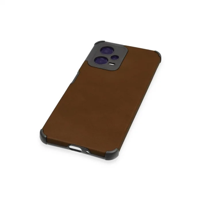 BUĞZ Xiaomi Redmi Note 12 5g Kılıf Loop Deri Silikon - Kahverengi