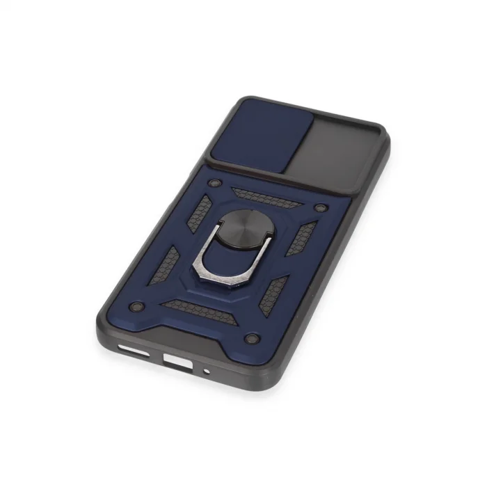 BUĞZ Xiaomi Redmi Note 12 5g Kılıf Pars Lens Yüzüklü Silikon - Lacivert