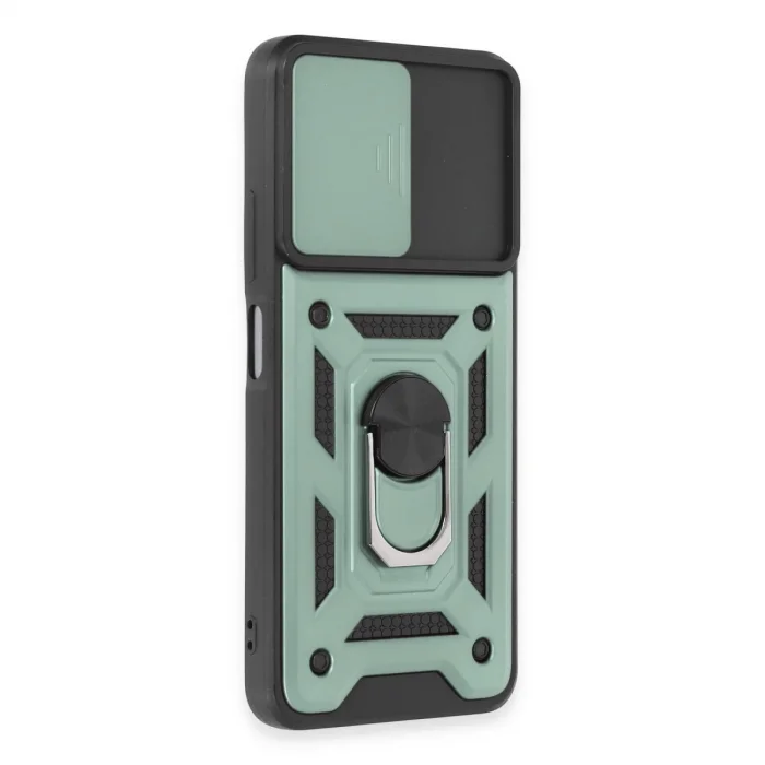 BUĞZ Xiaomi Redmi Note 12 5g Kılıf Pars Lens Yüzüklü Silikon - Yeşil