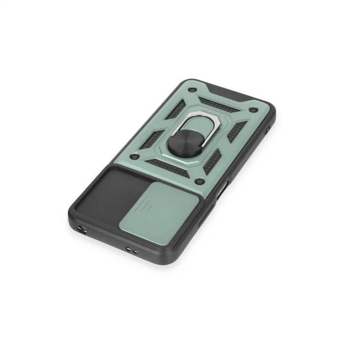 BUĞZ Xiaomi Redmi Note 12 5g Kılıf Pars Lens Yüzüklü Silikon - Yeşil