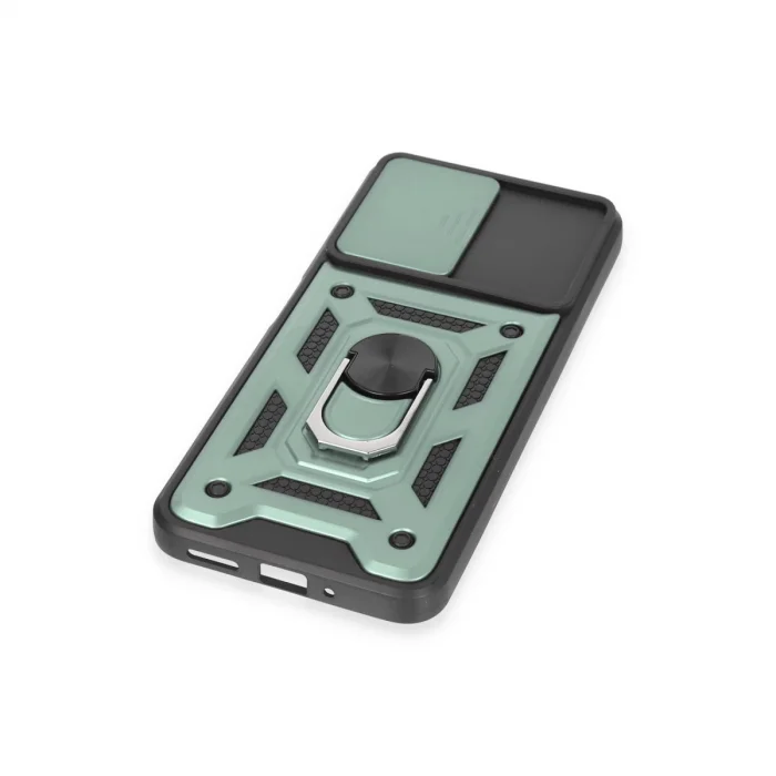 BUĞZ Xiaomi Redmi Note 12 5g Kılıf Pars Lens Yüzüklü Silikon - Yeşil