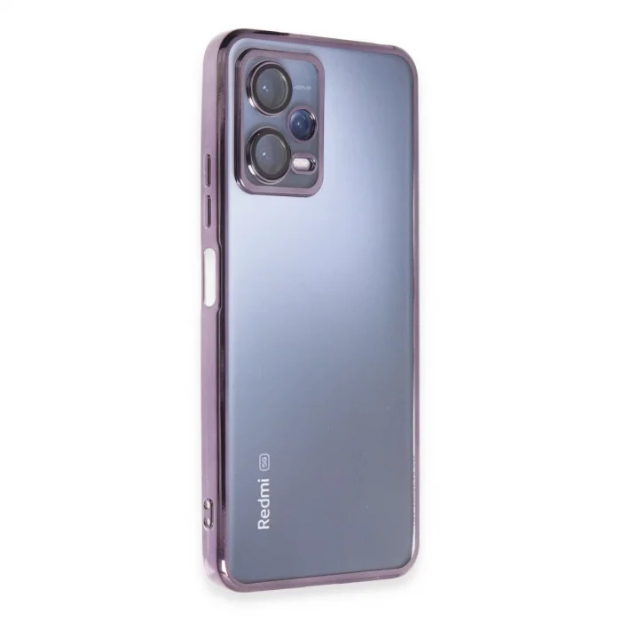 BUĞZ Xiaomi Redmi Note 12 5g Kılıf Razer Lensli Silikon - Mor