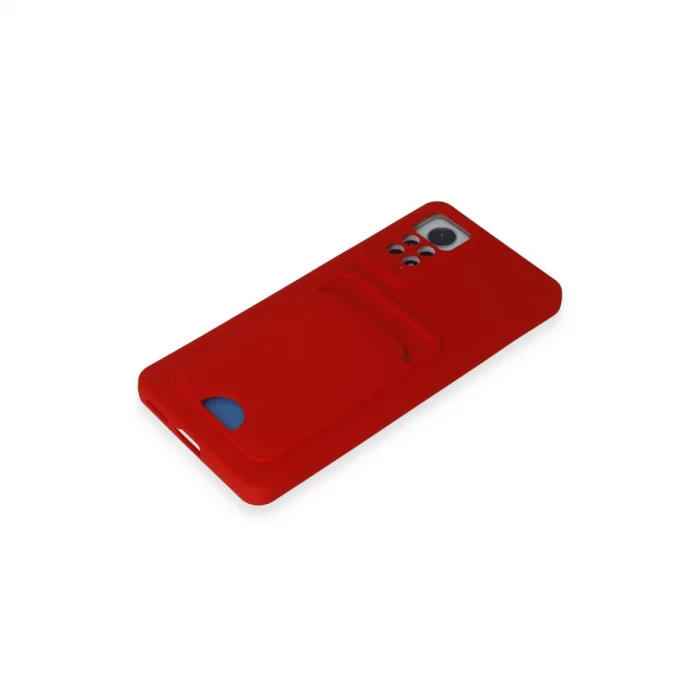 BUĞZ Xiaomi Redmi Note 12 Pro 4g Kılıf Kelvin Kartvizitli Silikon - Kırmızı