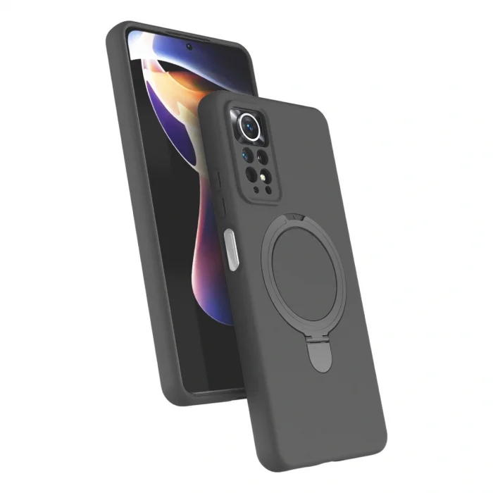 BUĞZ Xiaomi Redmi Note 12 Pro 4g Regal Magsafe Standlı Kapak - Titan Gri