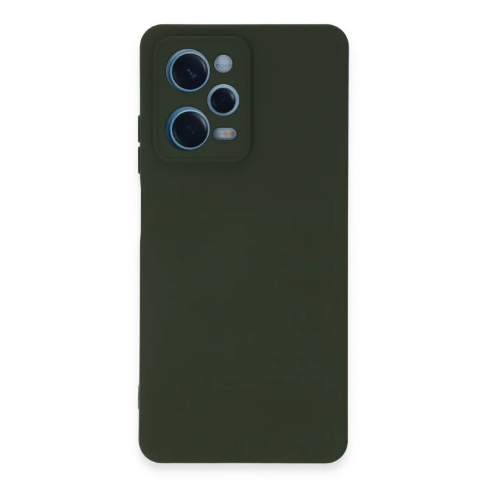 BUĞZ Xiaomi Redmi Note 12 Pro 5g Kılıf Nano İçi Kadife Silikon - Koyu Yeşil