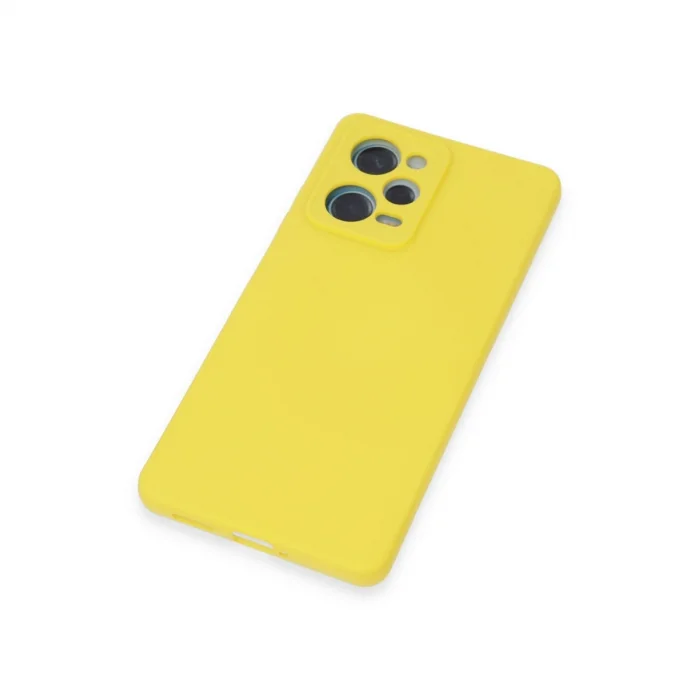 BUĞZ Xiaomi Redmi Note 12 Pro 5g Kılıf Nano İçi Kadife Silikon - Sarı