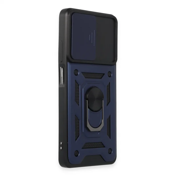 BUĞZ Xiaomi Redmi Note 12 Pro 5g Kılıf Pars Lens Yüzüklü Silikon - Lacivert