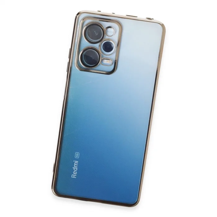 BUĞZ Xiaomi Redmi Note 12 Pro 5g Kılıf Razer Lensli Silikon - Gold