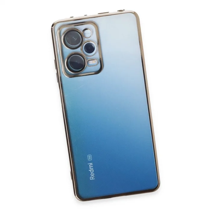 BUĞZ Xiaomi Redmi Note 12 Pro 5g Kılıf Razer Lensli Silikon - Gold