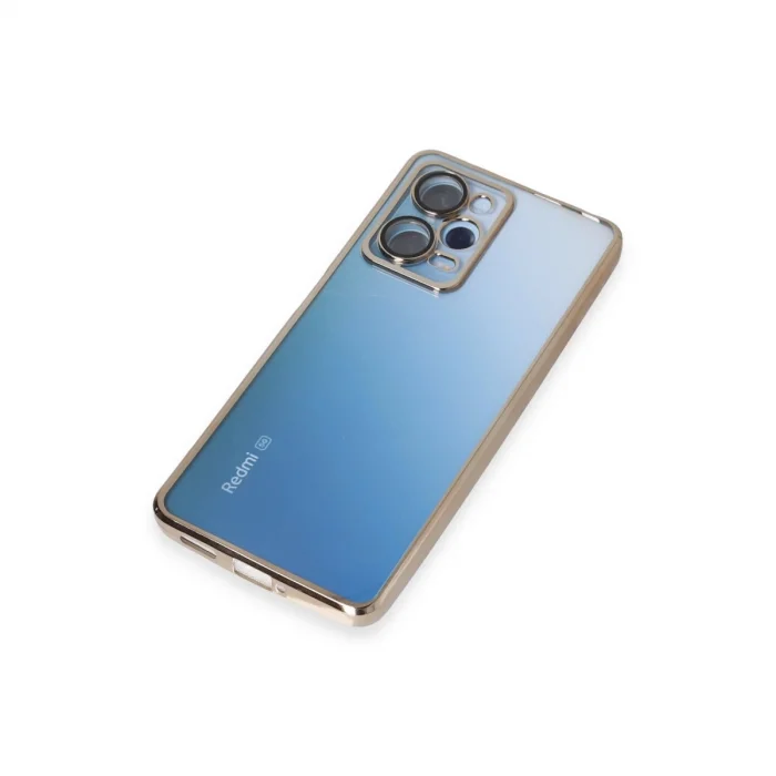 BUĞZ Xiaomi Redmi Note 12 Pro 5g Kılıf Razer Lensli Silikon - Gold