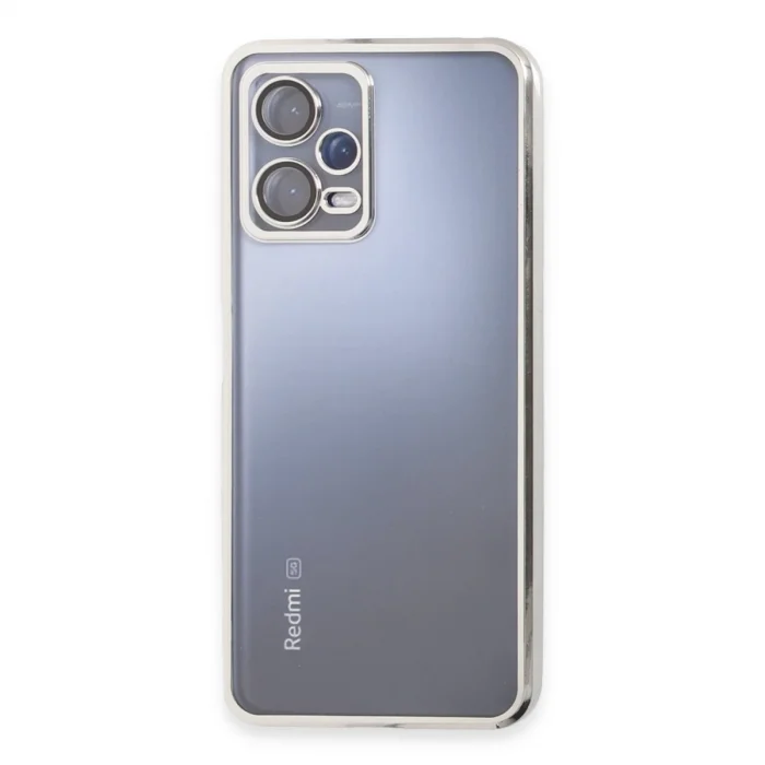 BUĞZ Xiaomi Redmi Note 12 Pro 5g Kılıf Razer Lensli Silikon - Gümüş