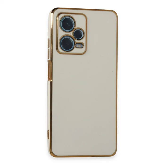 BUĞZ Xiaomi Redmi Note 12 Pro Plus Kılıf Volet Silikon - Beyaz
