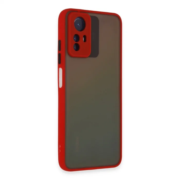 BUĞZ Xiaomi Redmi Note 12s Kılıf Montreal Silikon Kapak - Kırmızı