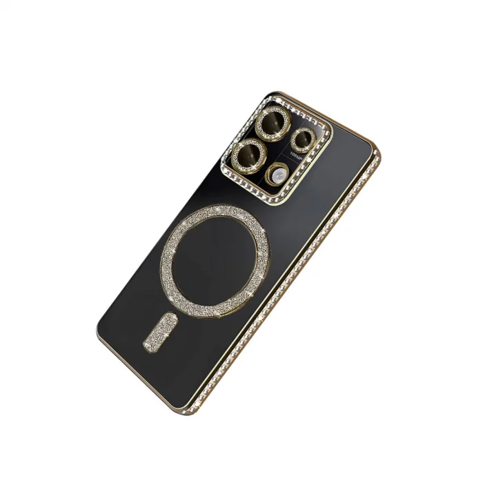 BUĞZ Xiaomi Redmi Note 13 Pro 4g Joke Simli Magneticsafe Kılıf - Gold