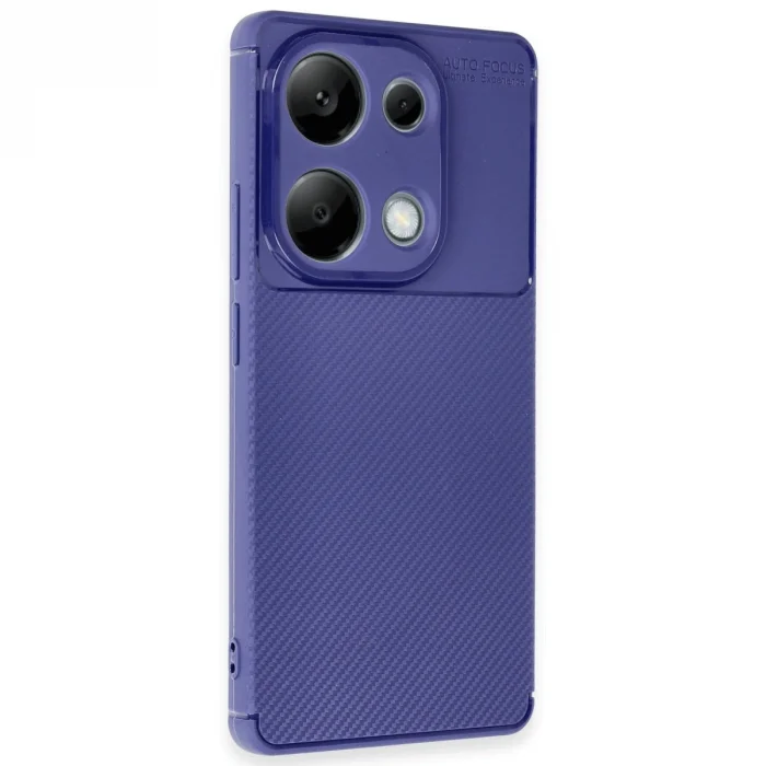 BUĞZ Xiaomi Redmi Note 13 Pro 4g Kılıf Auto Focus Karbon Kapak - Lacivert