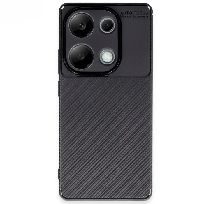 BUĞZ Xiaomi Redmi Note 13 Pro 4g Kılıf Auto Focus Karbon Kapak - Siyah