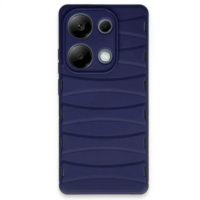 BUĞZ Xiaomi Redmi Note 13 Pro 4g Kılıf Bibercas Silikon Kapak - Lacivert