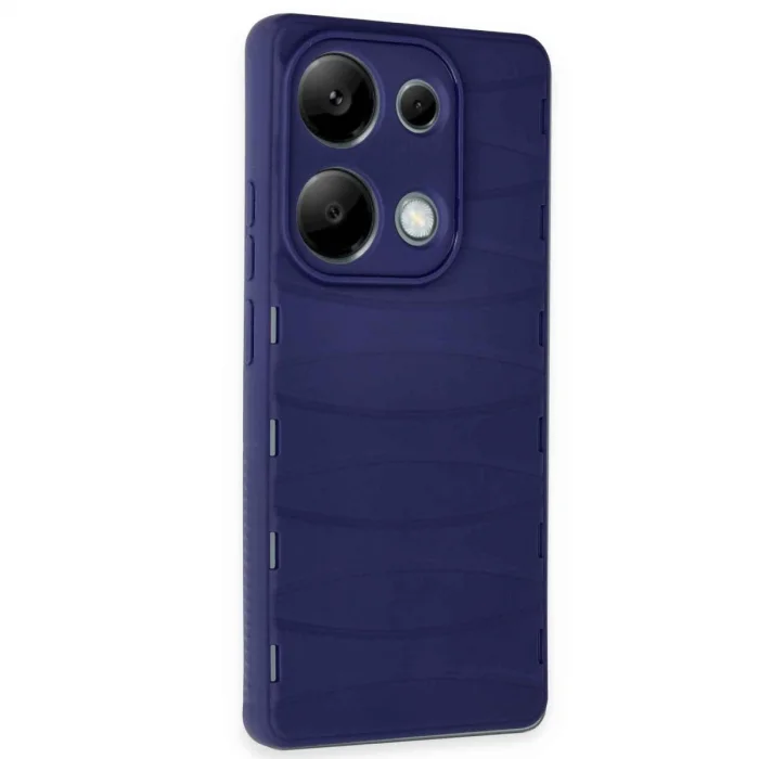 BUĞZ Xiaomi Redmi Note 13 Pro 4g Kılıf Bibercas Silikon Kapak - Lacivert
