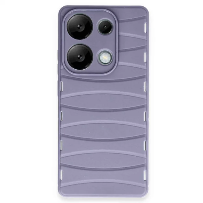 BUĞZ Xiaomi Redmi Note 13 Pro 4g Kılıf Bibercas Silikon Kapak - Lila