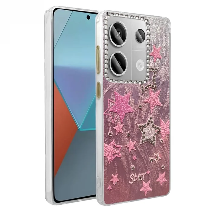 BUĞZ Xiaomi Redmi Note 13 Pro 4g Kılıf Blade Aynalı Desenli Kapak - Desen 7