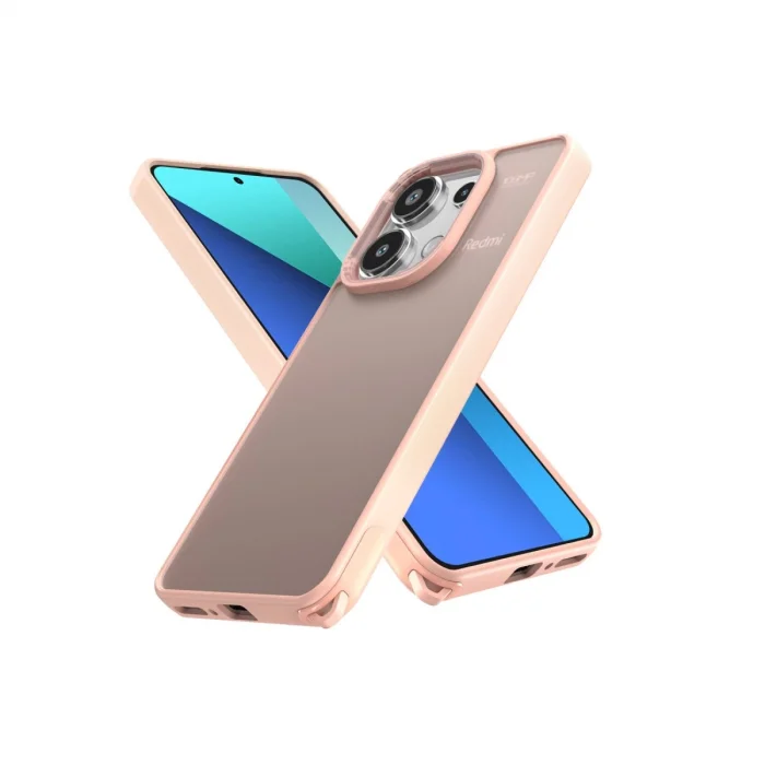 BUĞZ Xiaomi Redmi Note 13 Pro 4g Kılıf Elegant Kapak - Pudra