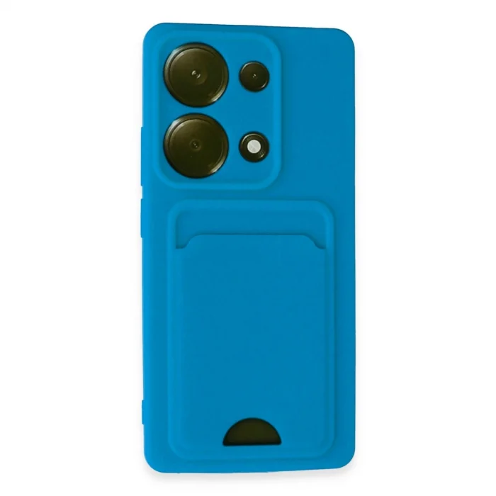 BUĞZ Xiaomi Redmi Note 13 Pro 4g Kılıf Kelvin Kartvizitli Silikon - Mavi
