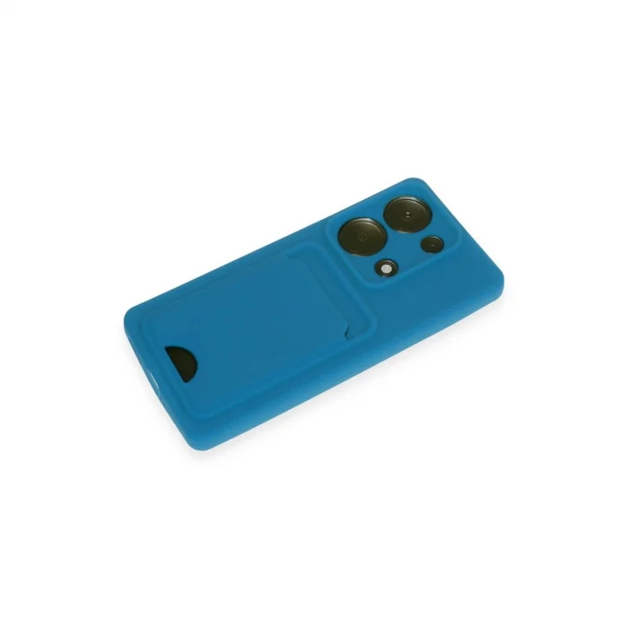 BUĞZ Xiaomi Redmi Note 13 Pro 4g Kılıf Kelvin Kartvizitli Silikon - Mavi