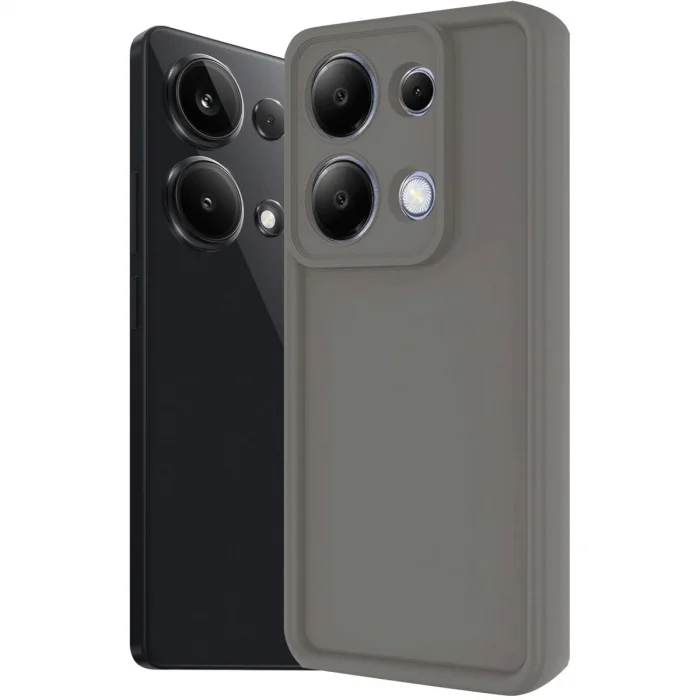 BUĞZ Xiaomi Redmi Note 13 Pro 4g Kılıf Viera Silikon - Gri