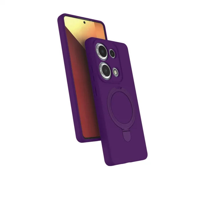 BUĞZ Xiaomi Redmi Note 13 Pro 4g Regal Magsafe Standlı Kapak - Derin Mor