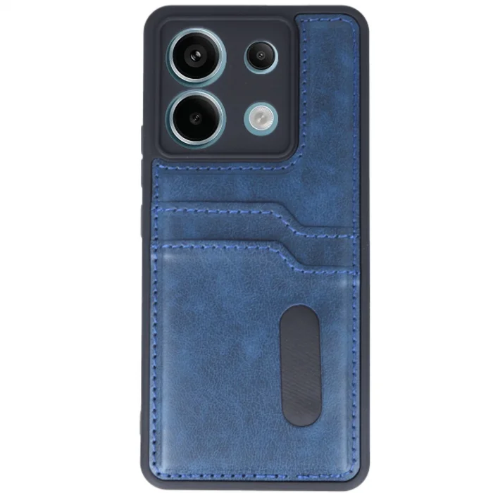 BUĞZ Xiaomi Redmi Note 13 Pro 5g Kılıf Sara Kartvizitli Deri Kılıf - Lacivert