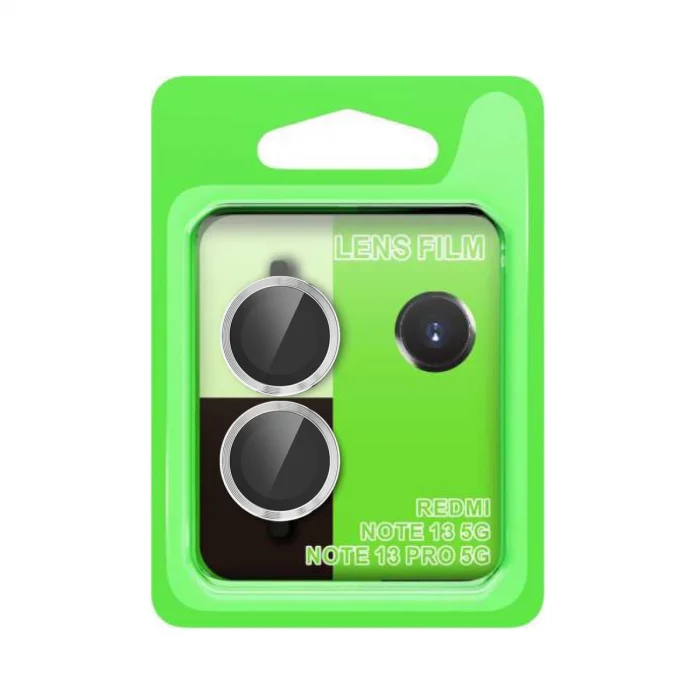 BUĞZ Xiaomi Redmi Note 13 Pro 5g Raze Metal Kamera Lens - Gümüş