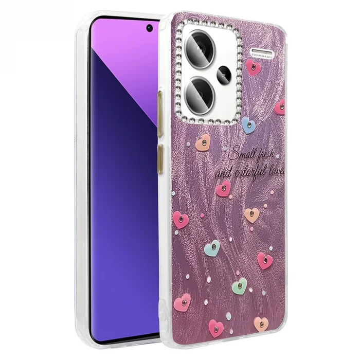 BUĞZ Xiaomi Redmi Note 13 Pro Plus Kılıf Blade Aynalı Desenli Kapak - Desen 8