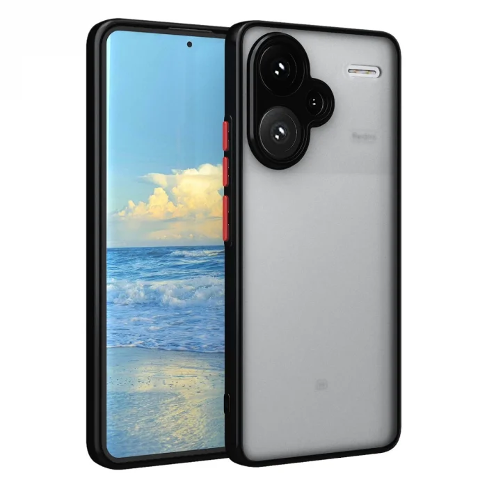 BUĞZ Xiaomi Redmi Note 13 Pro Plus Kılıf Montreal Silikon Kapak - Siyah