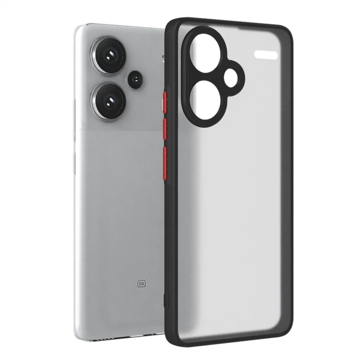 BUĞZ Xiaomi Redmi Note 13 Pro Plus Kılıf Montreal Silikon Kapak - Siyah