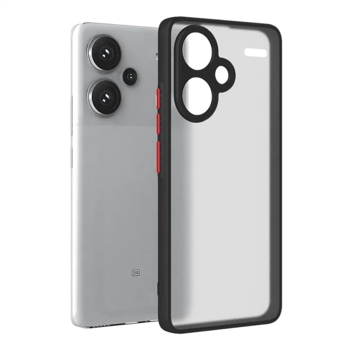 BUĞZ Xiaomi Redmi Note 13 Pro Plus Kılıf Montreal Silikon Kapak - Siyah