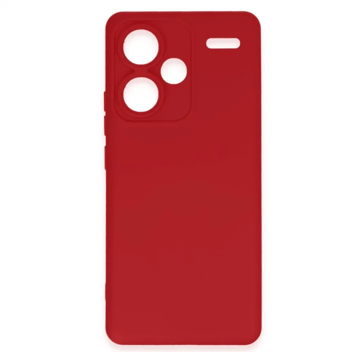 BUĞZ Xiaomi Redmi Note 13 Pro Plus Kılıf Nano İçi Kadife Silikon - Kırmızı