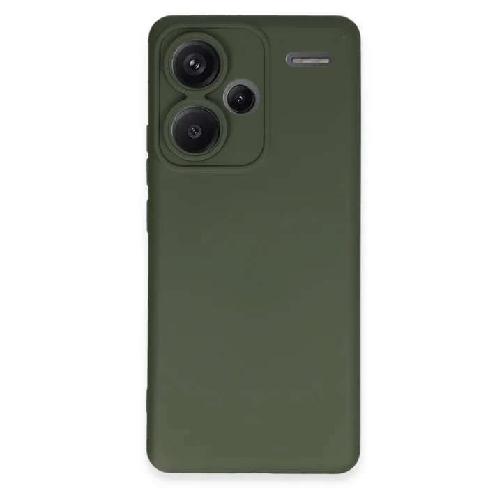 BUĞZ Xiaomi Redmi Note 13 Pro Plus Kılıf Nano İçi Kadife Silikon - Koyu Yeşil