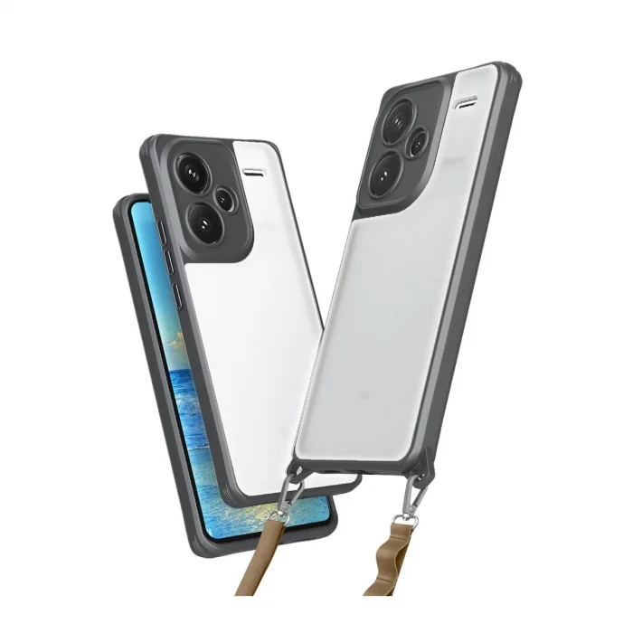 BUĞZ Xiaomi Redmi Note 13 Pro Plus Kılıf Penta Silikon Kılıf - Titan Gri