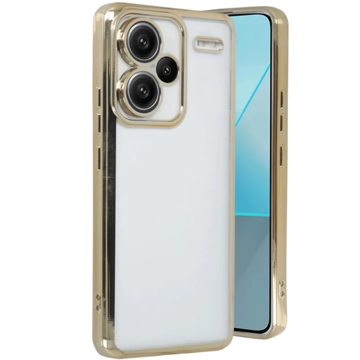 BUĞZ Xiaomi Redmi Note 13 Pro Plus Kılıf Razer Lensli Silikon - Gold