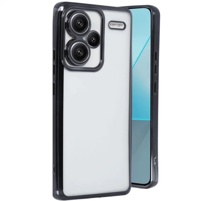 BUĞZ Xiaomi Redmi Note 13 Pro Plus Kılıf Razer Lensli Silikon - Siyah