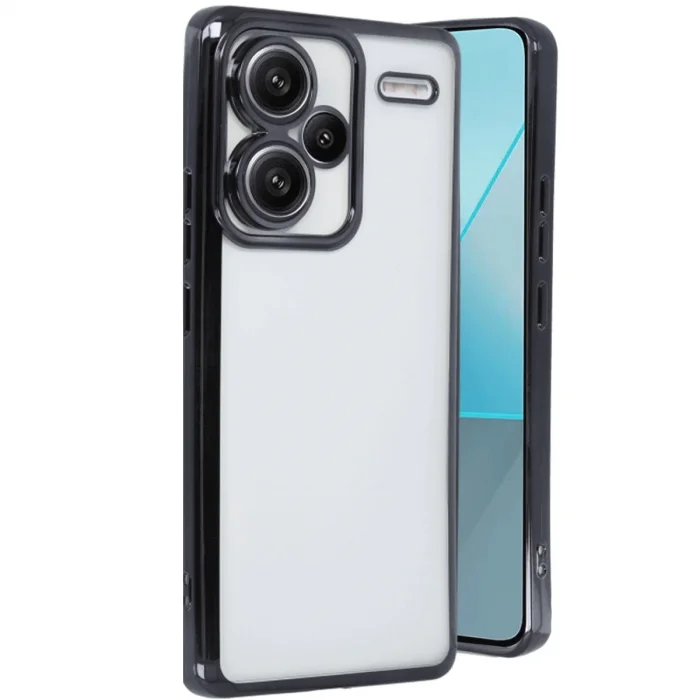 BUĞZ Xiaomi Redmi Note 13 Pro Plus Kılıf Razer Lensli Silikon - Siyah