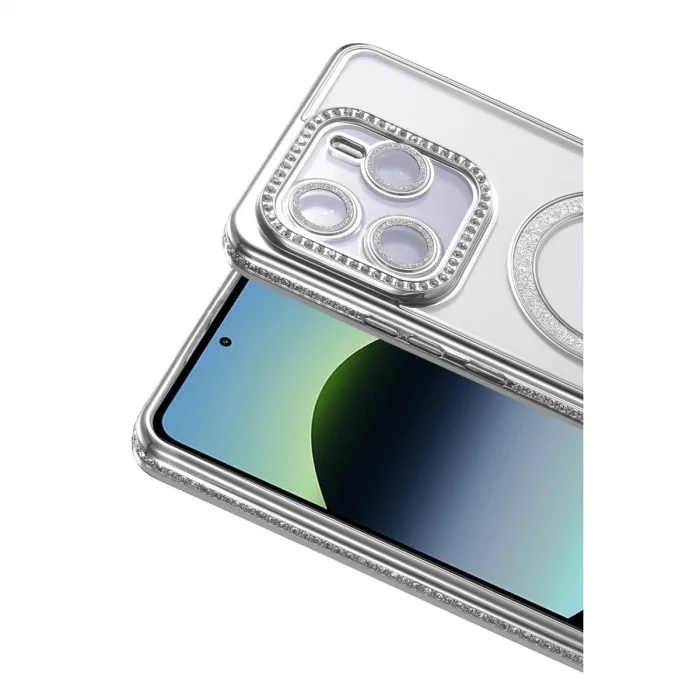 BUĞZ Xiaomi Redmi Note 14 4g Joke Simli Magneticsafe Kılıf - Gümüş