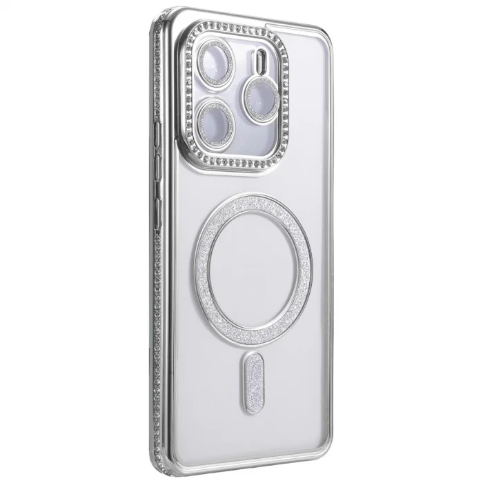 BUĞZ Xiaomi Redmi Note 14 4g Joke Simli Magneticsafe Kılıf - Gümüş