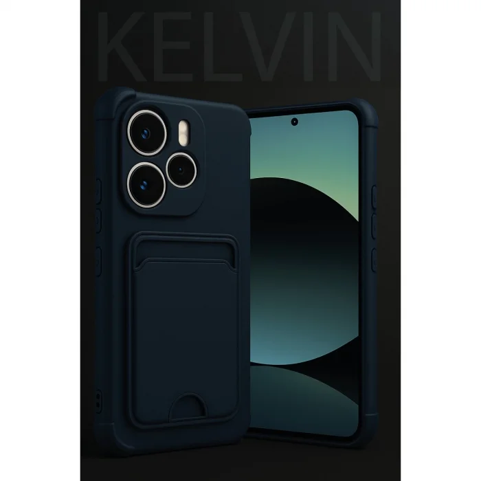 BUĞZ Xiaomi Redmi Note 14 4g Kelvin Kartvizitli Silikon - Koyu Yeşil