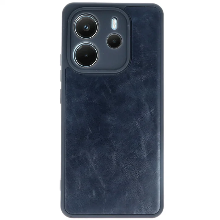 BUĞZ Xiaomi Redmi Note 14 4g Kılıf Aras Deri Kapak - Lacivert