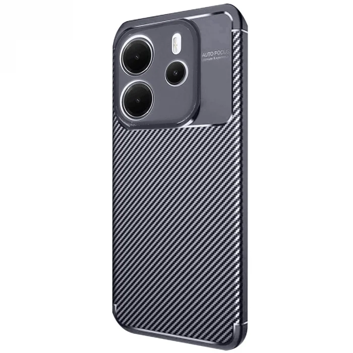 BUĞZ Xiaomi Redmi Note 14 4g Kılıf Auto Focus Karbon Kapak - Lacivert