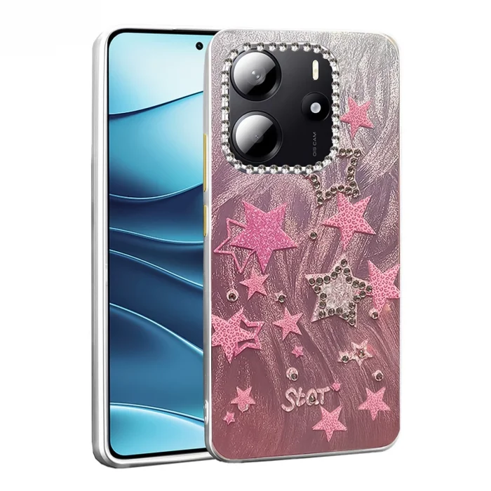 BUĞZ Xiaomi Redmi Note 14 4g Kılıf Blade Aynalı Desenli Kapak - Desen 7