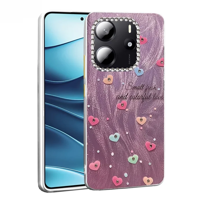 BUĞZ Xiaomi Redmi Note 14 4g Kılıf Blade Aynalı Desenli Kapak - Desen 8